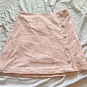 SHEIN Blush Corduroy Mini Skirt
